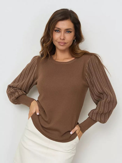 Damen Oversized Strickpullover mit tiefem V-Ausschnitt und lässigem Schnitt Heidi-Mode