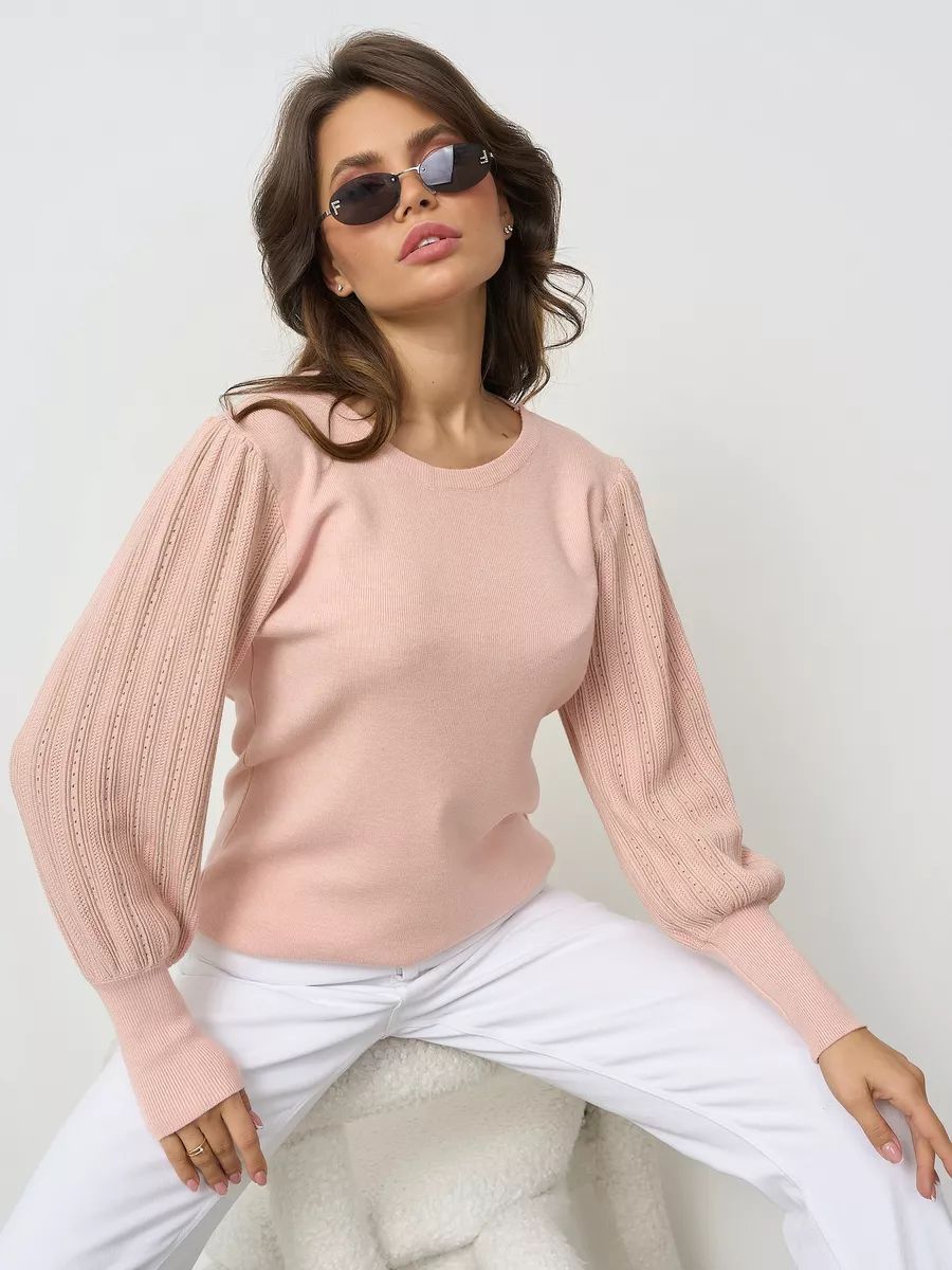 Damen Oversized Strickpullover mit tiefem V-Ausschnitt und lässigem Schnitt Heidi-Mode