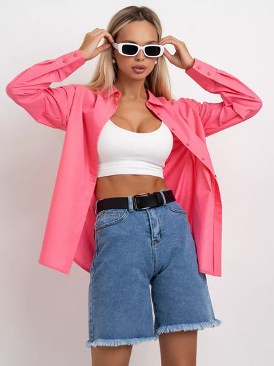 Damen Jeansshorts mit fransigem Saum und hohem Bund Heidi-Mode