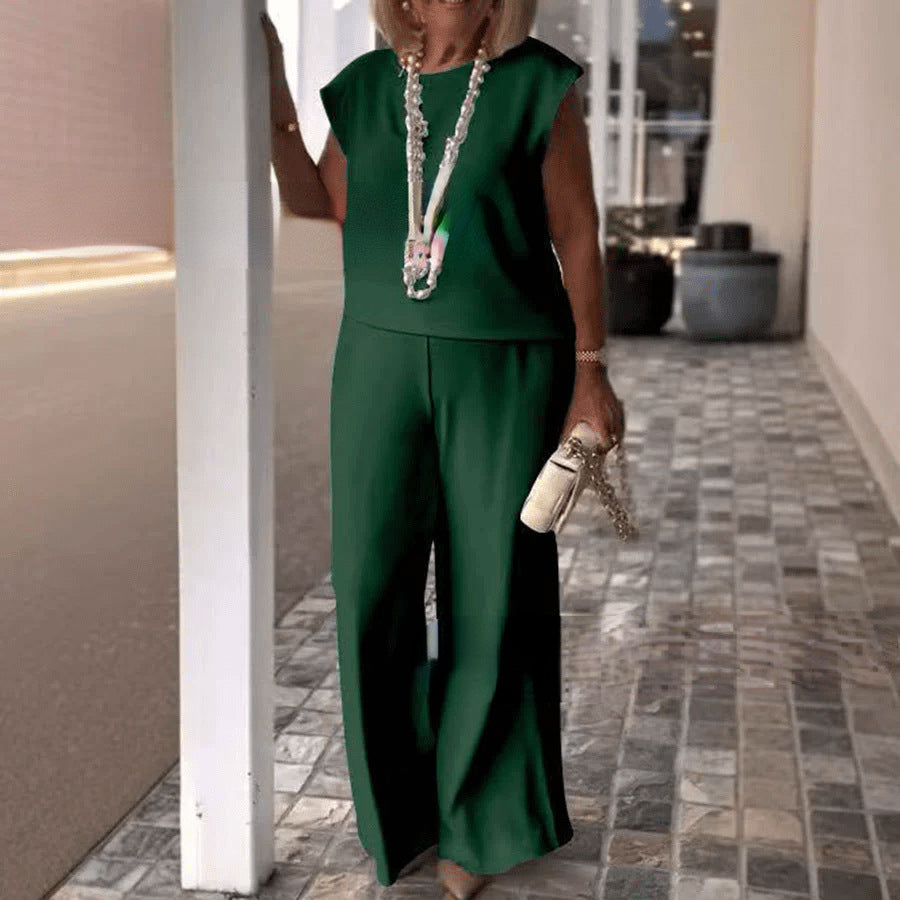 Damen Jumpsuit mit weitem Bein und modernen Silhouetten Heidi-Mode