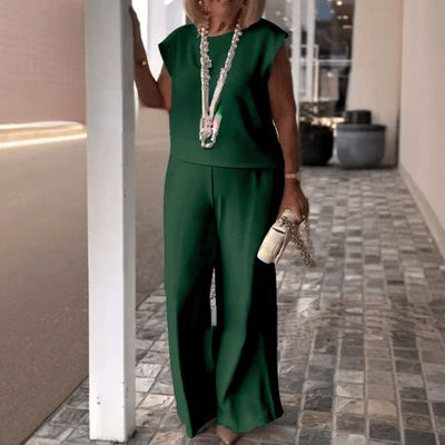 Damen Jumpsuit mit weitem Bein und modernen Silhouetten Heidi-Mode