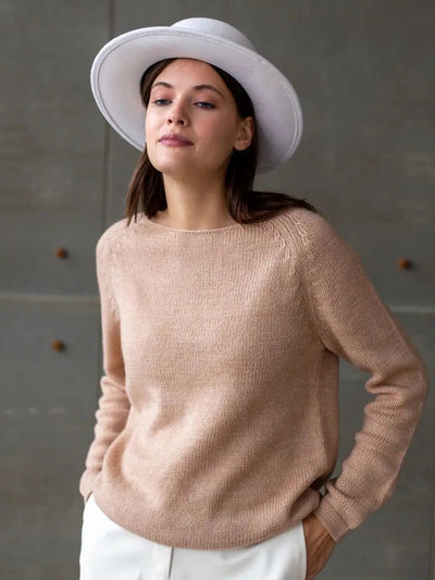 Damen feiner Strickpullover mit strukturiertem Rippdesign und hohem Kragen Heidi-Mode