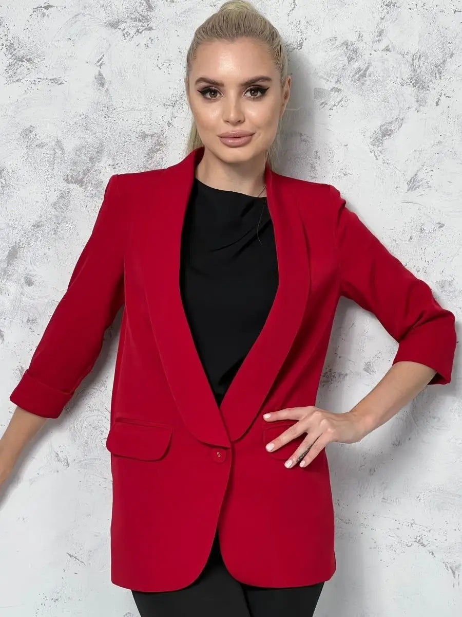 Damen Blazer mit elegantem Schnitt und modernen Details Heidi-Mode