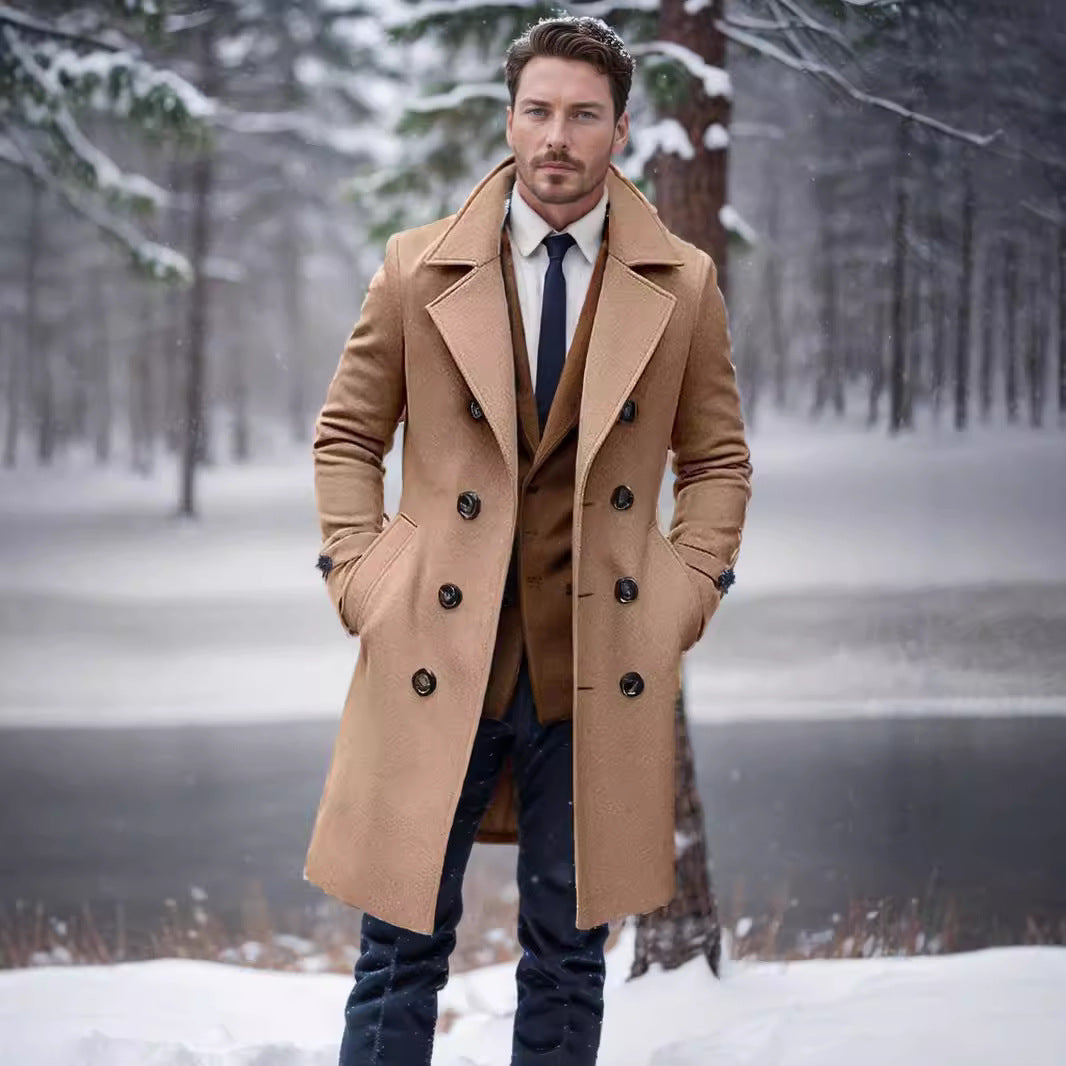 Herren eleganter Wool Trenchcoat Aliams