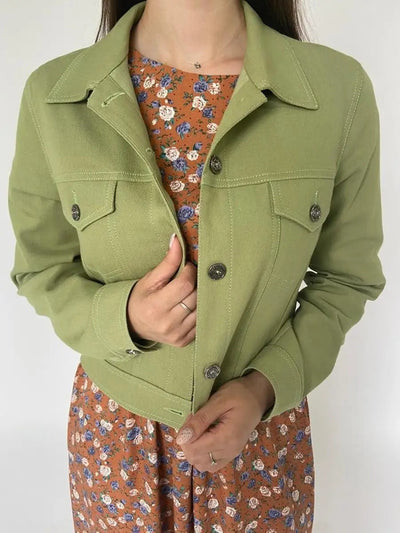 Damen Jeansjacke im modernen Schnitt mit praktischen Taschen Heidi-Mode