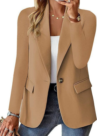 Damen Elegante und bequeme Blazerjacke mit klassischem Revers Heidi-Mode