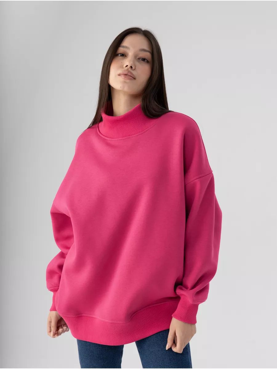 Damen Oversized Rollkragen-Pullover aus kuscheligem Material mit modernem Schnitt Heidi-Mode