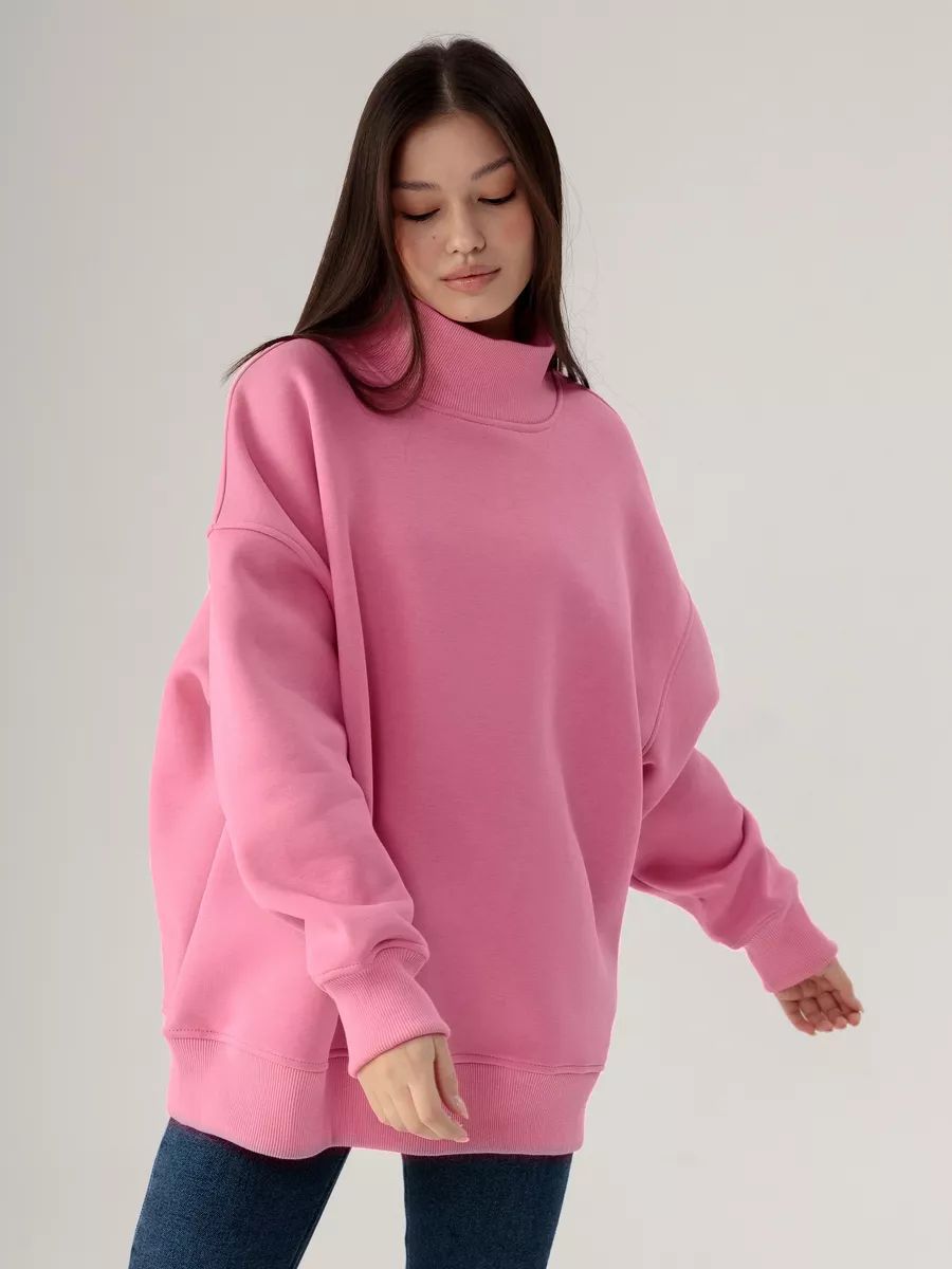 Damen Oversized Rollkragen-Pullover aus kuscheligem Material mit modernem Schnitt Heidi-Mode