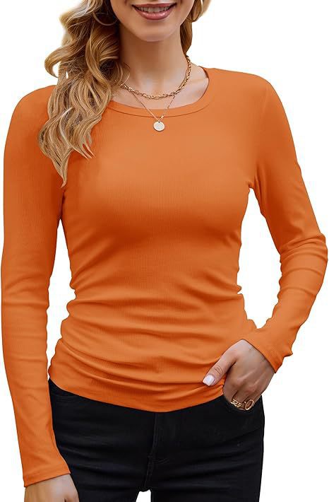 Damen Langarmshirt mit feinem Rippstrick und figurbetontem Schnitt Heidi-Mode