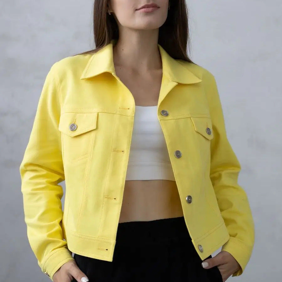 Damen Jeansjacke im modernen Schnitt mit praktischen Taschen Heidi-Mode