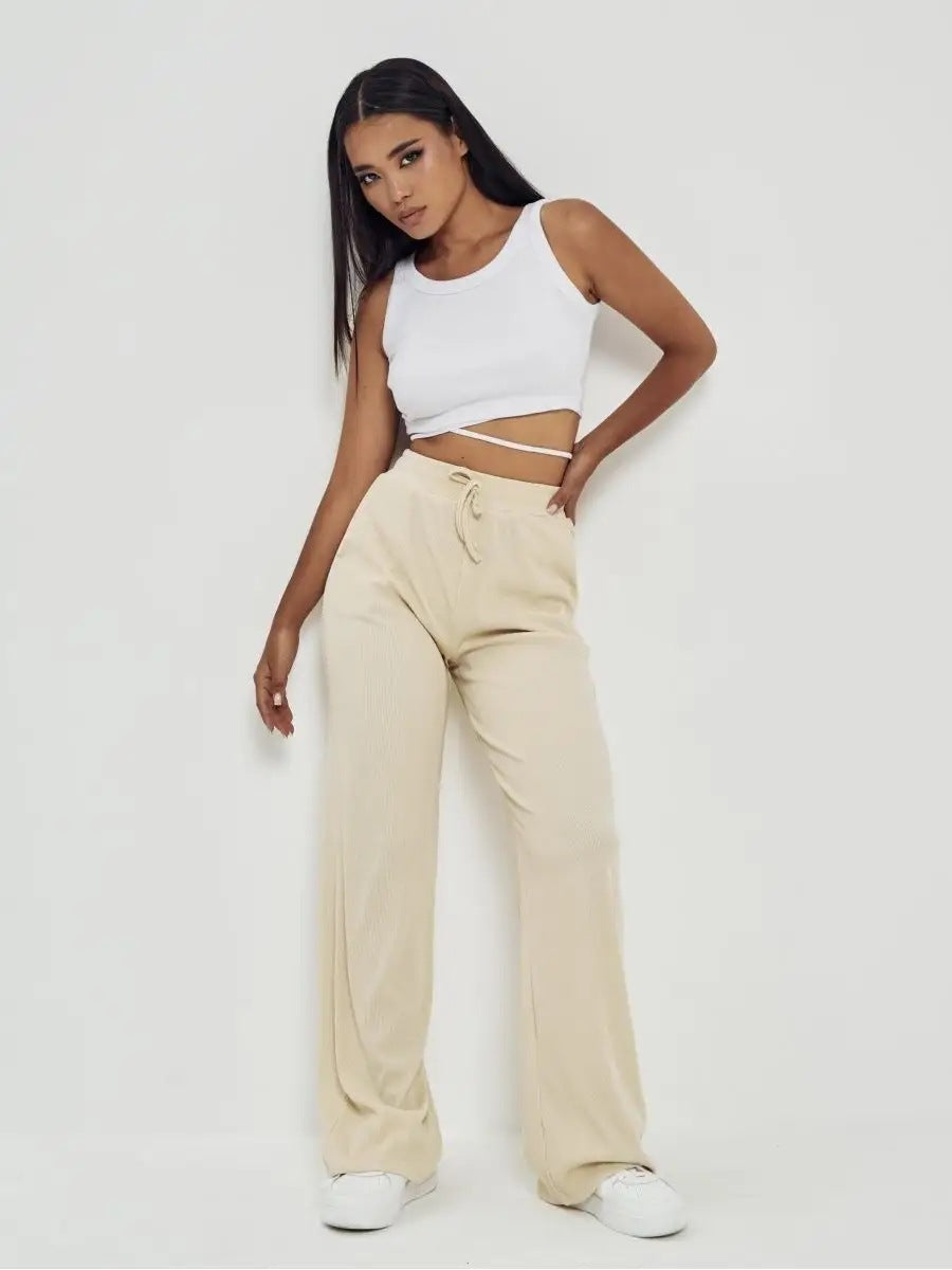 Damen lässige Komforthose mit elastischem Bund und praktischen Taschen Heidi-Mode