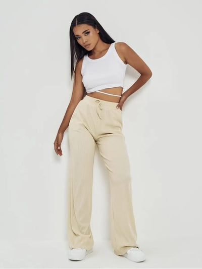 Damen lässige Komforthose mit elastischem Bund und praktischen Taschen Heidi-Mode