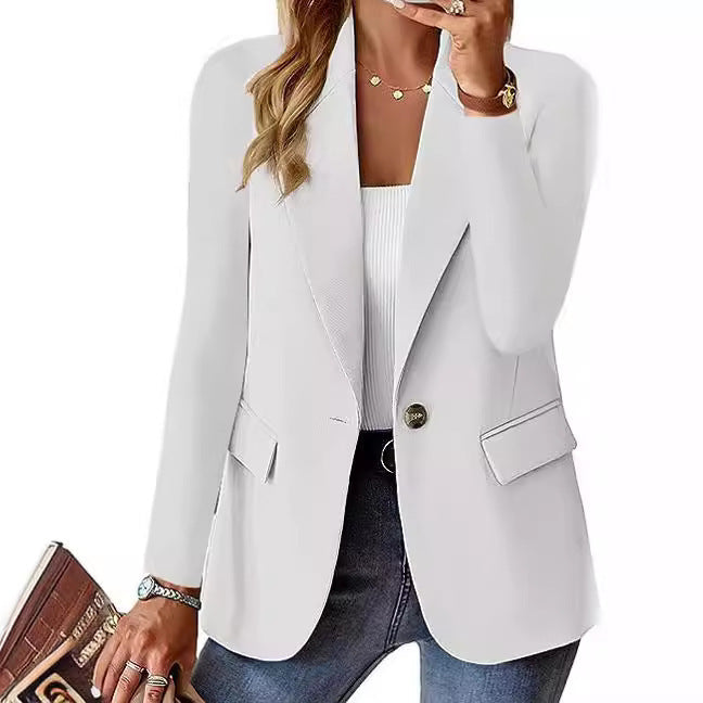 Damen Elegante und bequeme Blazerjacke mit klassischem Revers Heidi-Mode