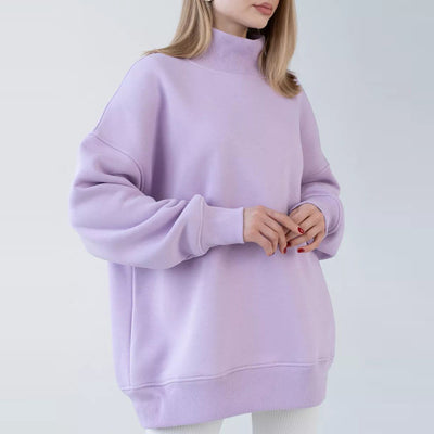 Damen Oversized Rollkragen-Pullover aus kuscheligem Material mit modernem Schnitt Heidi-Mode