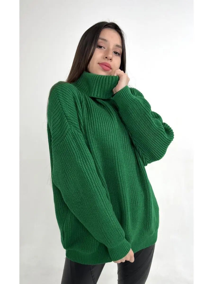 Damen kuscheliger Strickpullover mit weitem Schnitt und modernem Design Heidi-Mode
