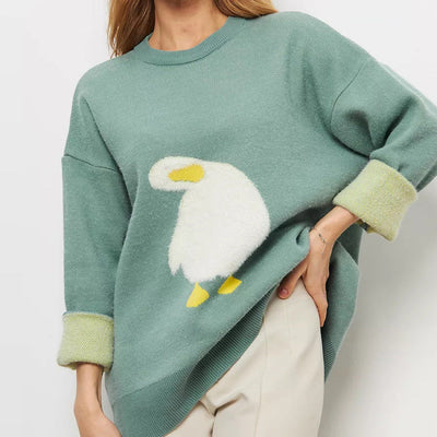 Damen Pullover mit einzigartigem Motiv Heidi-Mode