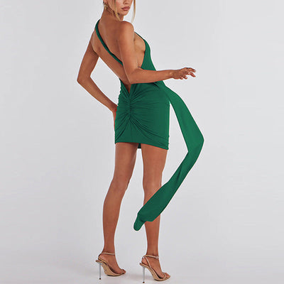 Damen Einseitiges Wickelkleid mit innovativem Design und hautfreundlichem Material Heidi-Mode