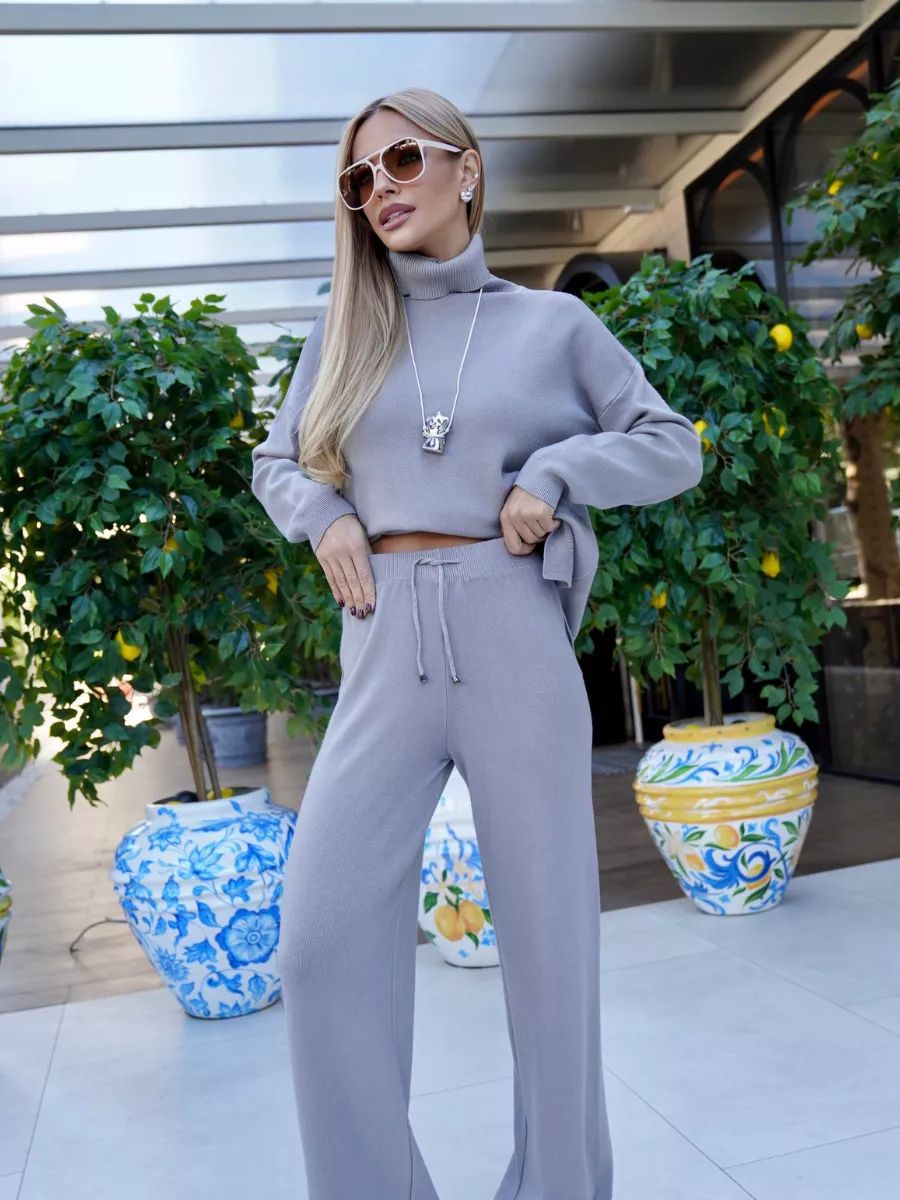 Damen eleganter Rollkragenpullover aus hochwertiger Kaschmirmischung Heidi-Mode