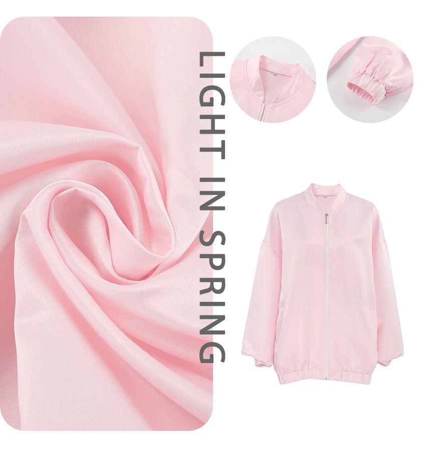 Damen Oversized Blousonjacke mit lässigem Schnitt und elastischen Bündchen Heidi-Mode