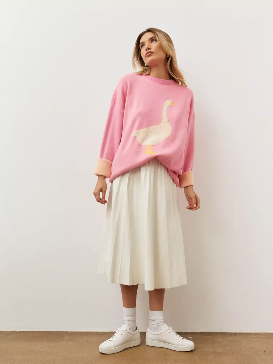 Damen Pullover mit einzigartigem Motiv Heidi-Mode