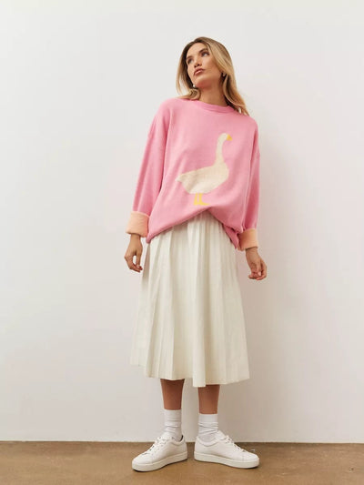 Damen Pullover mit einzigartigem Motiv Heidi-Mode