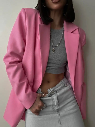 Damen eleganter Doppelknopf-Blazer mit praktischen Taschen und lässigem Schnitt Heidi-Mode