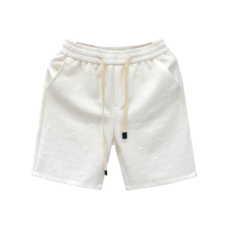 Alfred – Weiße Jacquard-Shorts für Herren