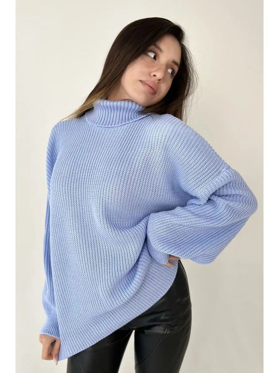 Damen kuscheliger Strickpullover mit weitem Schnitt und modernem Design Heidi-Mode