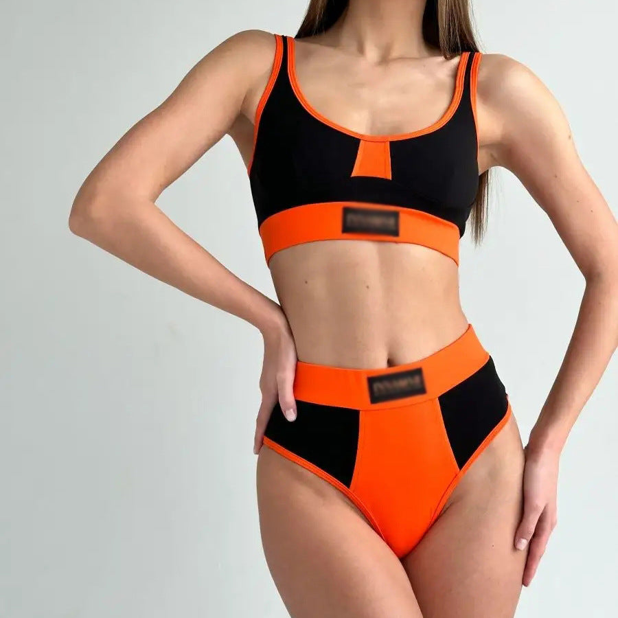 Damen High-Waist Unterhose mit sportlichem Design und elastischem Bund Heidi-Mode