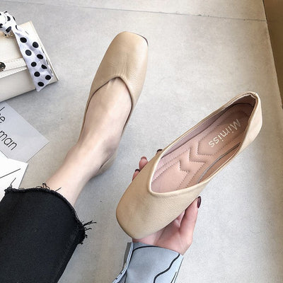 Damen Ballerinas mit elegantem Schlupfdesign und weichem Leder Heidi-Mode