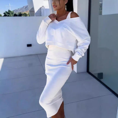 Damen Sportliches Lounge-Set mit raffiniertem Schnitt Heidi-Mode