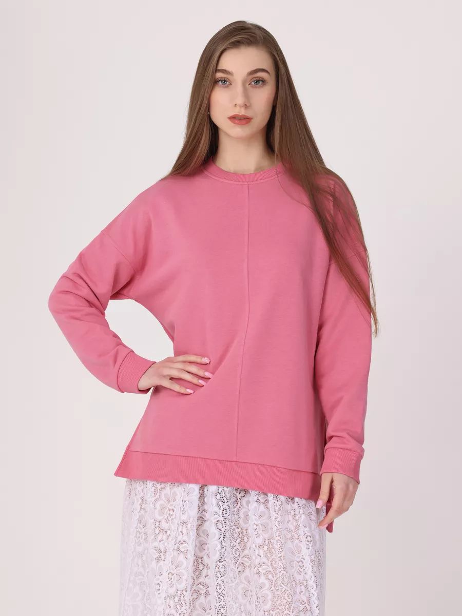 Damenoversized Pullover mit seitlichen Schlitzen und lässigem Schnitt Heidi-Mode