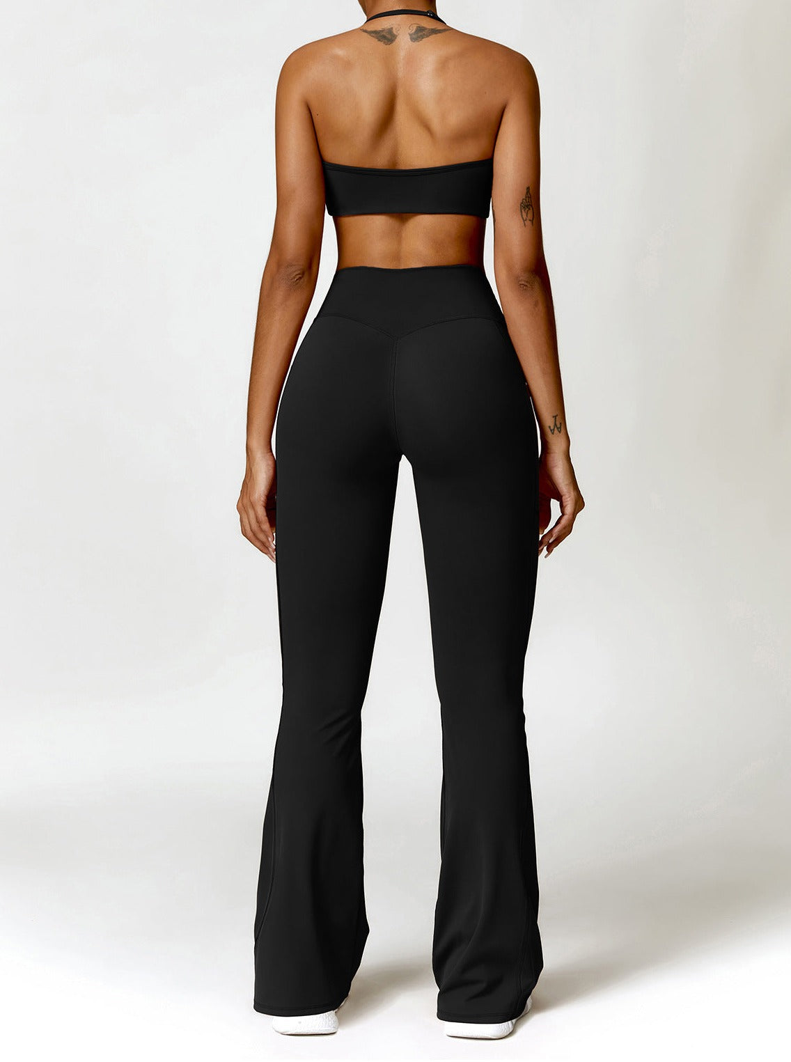 Elena | High-Waist Bootcut Leggings mit Taschen