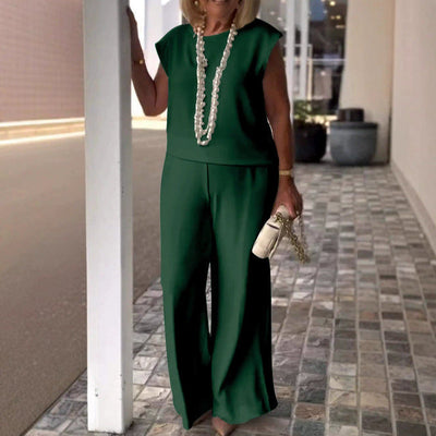 Damen Jumpsuit mit weitem Bein und modernen Silhouetten Heidi-Mode