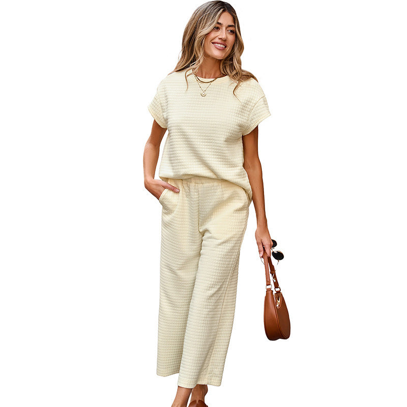 Damen Kombi-Outfit aus hochwertigem Stoff mit integriertem Gummibund und modischen Weiten Heidi-Mode