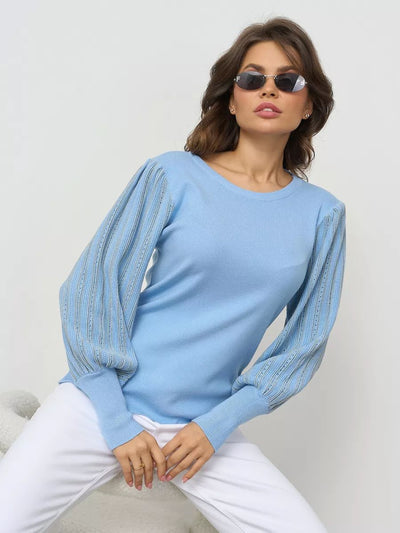 Damen Oversized Strickpullover mit tiefem V-Ausschnitt und lässigem Schnitt Heidi-Mode