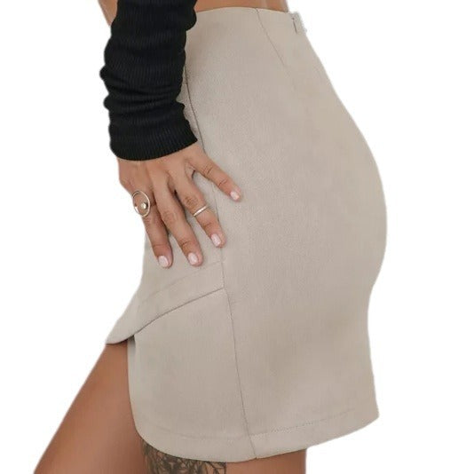 Damen Wickelrock mit tailliertem Schnitt und raffinierten Faltendetails Heidi-Mode