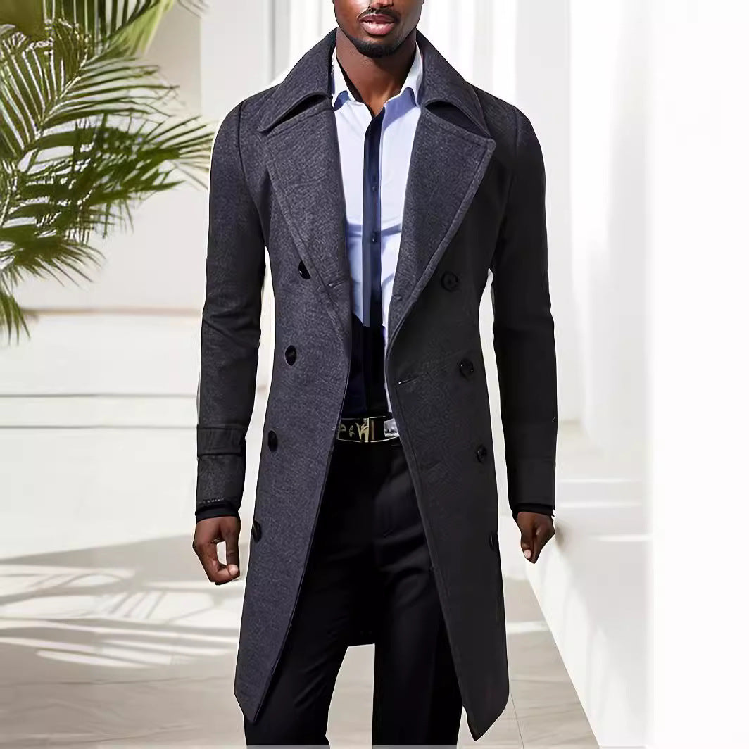 Herren doppelter Wollmantel Aliams