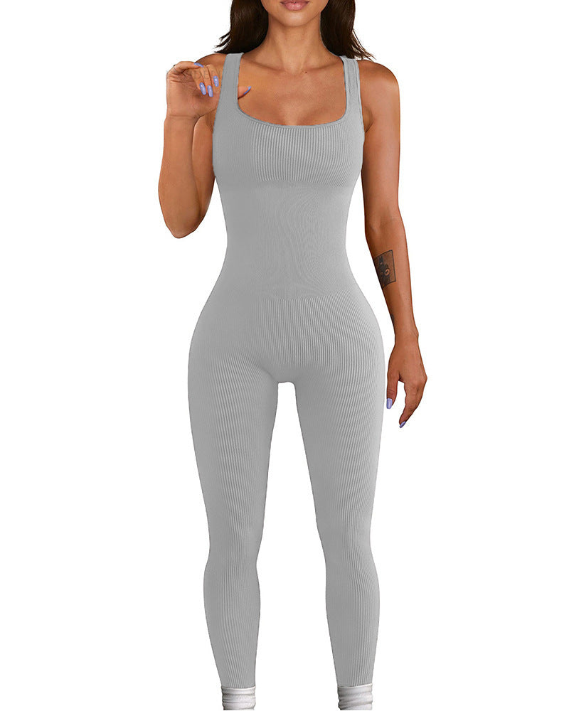 Damen Hochwertiger Strick-Jumpsuit mit figurschmeichelndem Schnitt Heidi-Mode