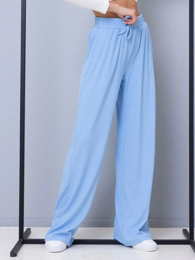 Damen lässige Komforthose mit elastischem Bund und praktischen Taschen Heidi-Mode