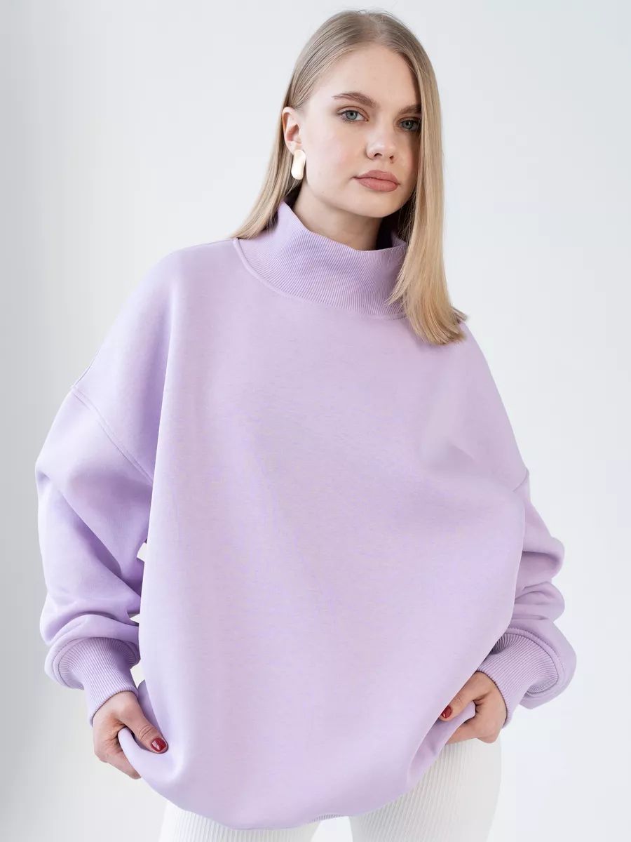 Damen Oversized Rollkragen-Pullover aus kuscheligem Material mit modernem Schnitt Heidi-Mode
