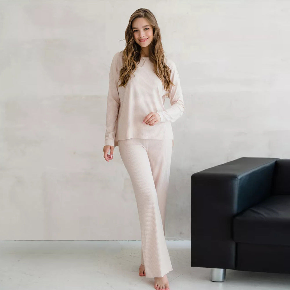 Damen bequemer Loungeanzug mit langem Ärmel und weitem Schnitt Heidi-Mode