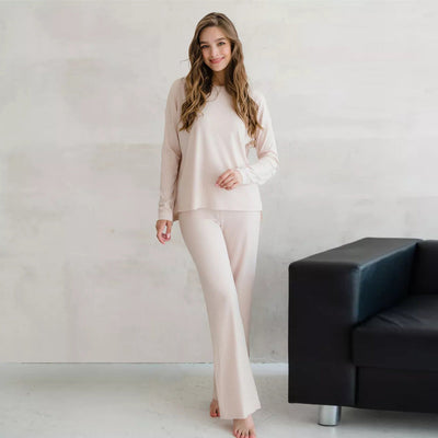 Damen bequemer Loungeanzug mit langem Ärmel und weitem Schnitt Heidi-Mode