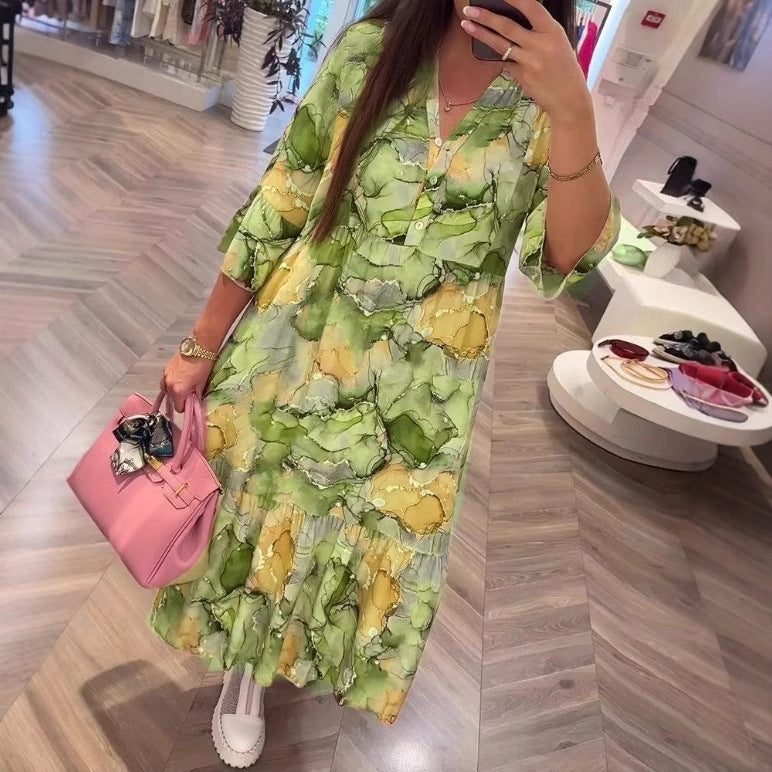 Damen Maxi-Kleid im Bohemian-Stil von Heidi-Mode