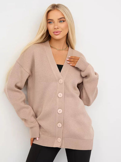 Damen Strickcardigan mit stylishem Knopfverschluss und lässigem Schnitt Heidi-Mode