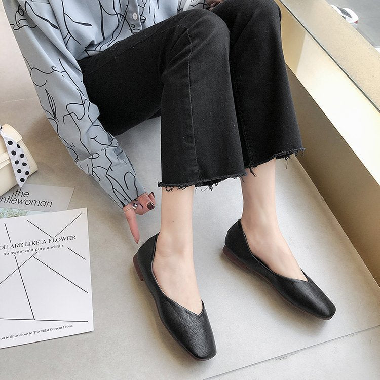 Damen Ballerinas mit elegantem Schlupfdesign und weichem Leder Heidi-Mode