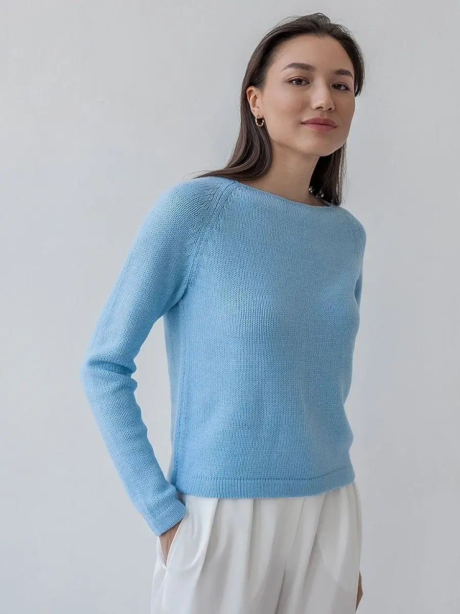 Damen feiner Strickpullover mit strukturiertem Rippdesign und hohem Kragen Heidi-Mode