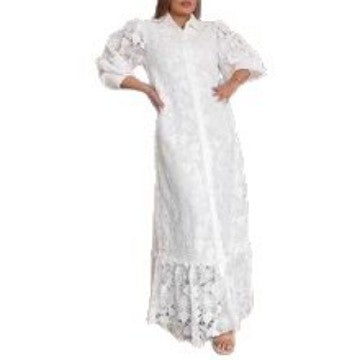 Damen Maxikleid aus edler Spitze Heidi-Mode