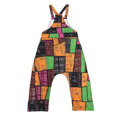 Damen lässige Overall aus buntem Patchwork-Stoff mit praktischen Taschen Heidi-Mode