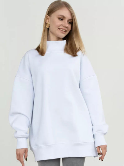 Damen Oversized Rollkragen-Pullover aus kuscheligem Material mit modernem Schnitt Heidi-Mode